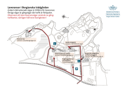 Karta över leveransvägar i Bergianska trädgården