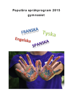 Populära språkprogram 2015 gymnasiet