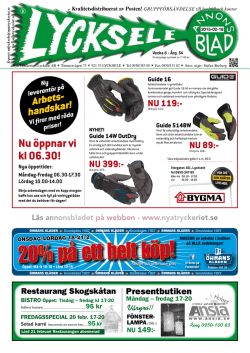 20% på ett helt köp! - Nya Tryckeriet i Lycksele AB