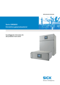 Serie GMS800 Extraktiva gasanalysatorer