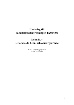 Det obetalda hem- och omsorgsarbetet