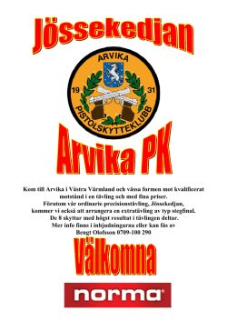 Inbjudan - Svenska Pistolskytteförbundet