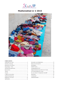 Medlemsblad nr 2 2015