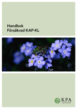 Handbok Försäkrad KAP-KL