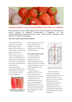 jordgubbssylt blev smaksensation med ny teknik