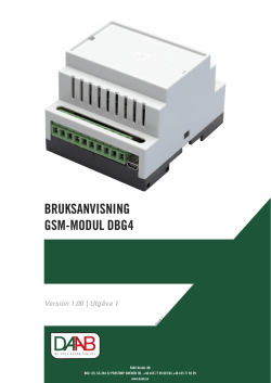 BRUKSANVISNING GSM-MODUL DBG4