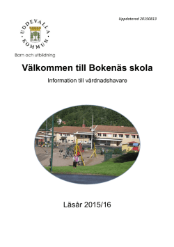 Informationsbroschyr till vårdnadshavare 2015/16