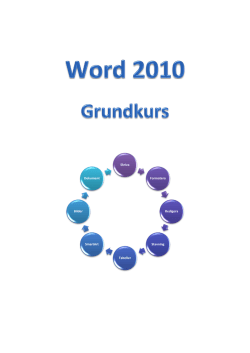 Word 2010 grundkurs