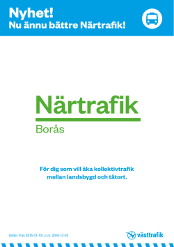 Informationsbroschyr för Närtrafik Borås (pdf-fil, öppnas i