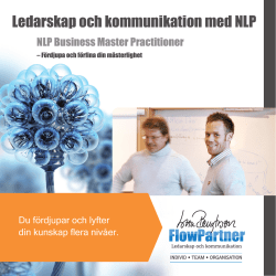 Ledarskap och kommunikation med NLP
