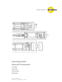 Instruktionsbok Interroll Trummotor