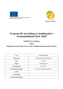 Program för utveckling av landsbygden i