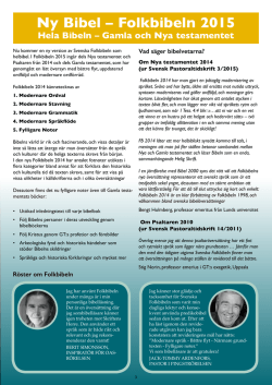 Folkbibeln 2015 Infoblad PDF-fil