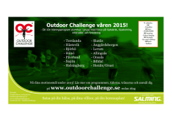Outdoor Challenge våren 2015! på www.outdoorchallenge.se redan