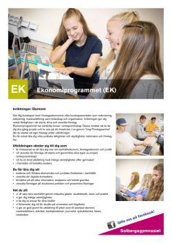 EK Ekonomiprogrammet (EK)