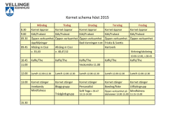 Kornet schema höst 2015