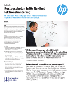 HP PPS | IT case study | Norrtälje Municipality | HP