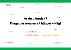 Är du allergisk? Fråga personalen så hjälper vi dig!