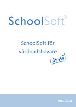 Manual schoolsoft för vårdnadshavare