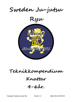 Teknikkompendium Knattar Sweden jujutsu Ryu 1.0