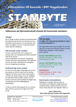 Infoblad Stambyte 1