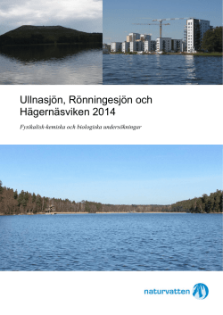Ullnasjön, Rönningesjön och Hägernäsviken 2014 redigerad