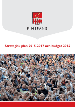 Strategisk plan 2015-2017 och budget 2015