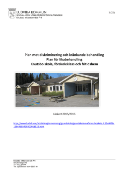 knutsbo plan mot diskrimering och kränkande behandling