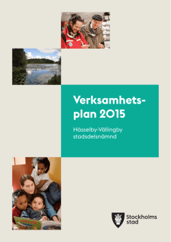 Verksamhets- plan 2015