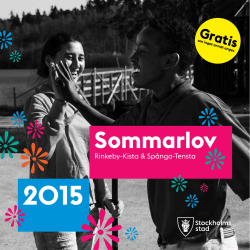 Sommarlov 2015 - Stockholms stad