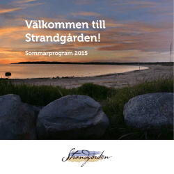 Sommarprogram - Strandgården