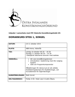 Inbjudan - Svenska Konståkningsförbundet
