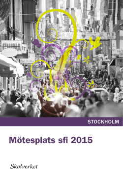 Mässkatalog Mötesplats sfi 2015 i Stockholm