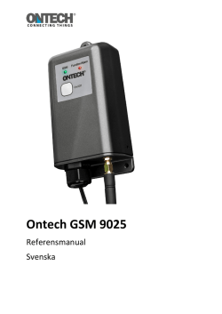 Referensmanual Ontech GSM 9025