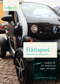 Elbilspool – från idé till verklighet