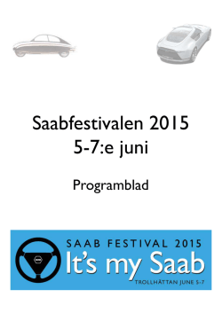 Saabfestivalen 2015 5-7:e juni
