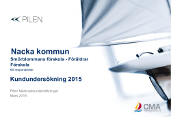 Smörblomman kundundersökning Nacka 2015