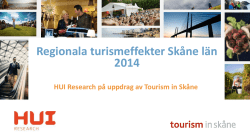 Regionala turismeffekter Skåne län 2014