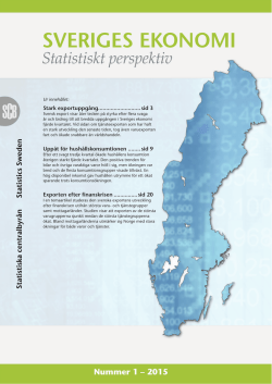 Sveriges ekonomi - statistiskt perspektiv nr 1 2015