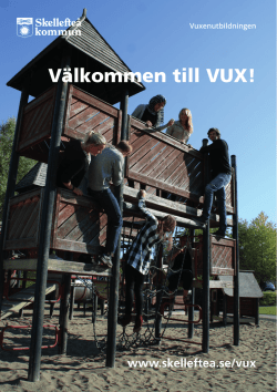 Välkommen till VUX - broschyr