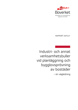 Industri- och annat verksamhetsbuller vid planläggning
