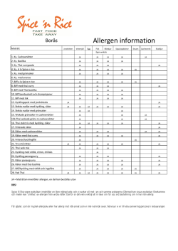 Allergi information