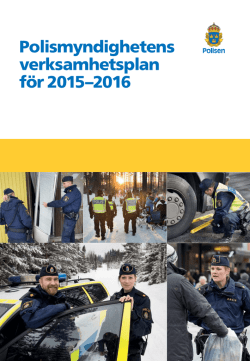 Polismyndighetens verksamhetsplan för 2015–2016