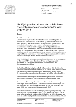 Uppföljning av Landskrona stad och Polisens överenskommelsen