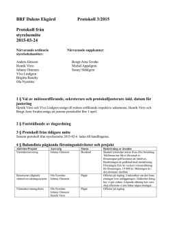 Redigerat styrelseprotokoll 2015-03-24