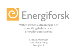Cristian Andersson, Energiforsk