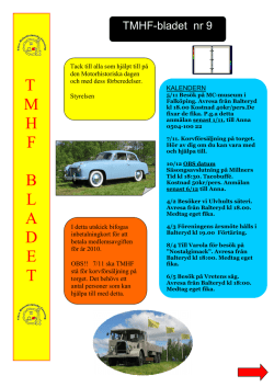 TMHF-Bladet 9 - Tibro Motorhistoriska Förening