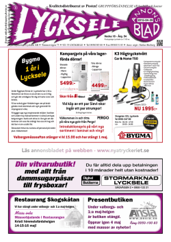 Annonsbladet vecka 18, 2015 - Nya Tryckeriet i Lycksele AB