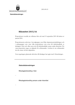 Propositionsförteckning hösten 2015 (pdf 218 kB)