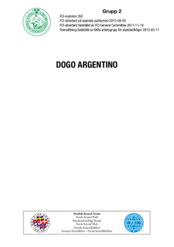 SKK-standard för Dogo Argentino